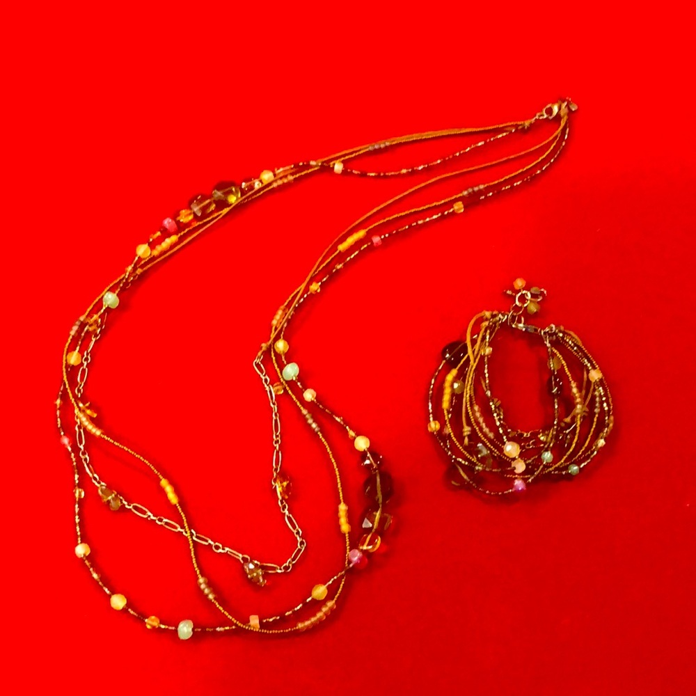 SILPADA BOHO 3 tiered necklace w/matching bracelet